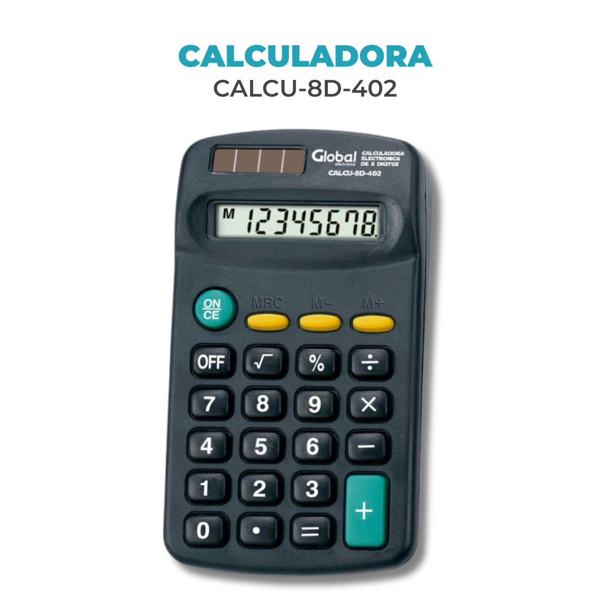 Calculadora De Bolsillo De 8 Dígitos Plastica Negra - Imagen 2