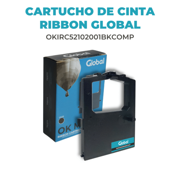 Cinta Ribbon Compatible Okidata Microline ML182 Universal de 8 mm x 1,6 mts Color Negro - Imagen 2