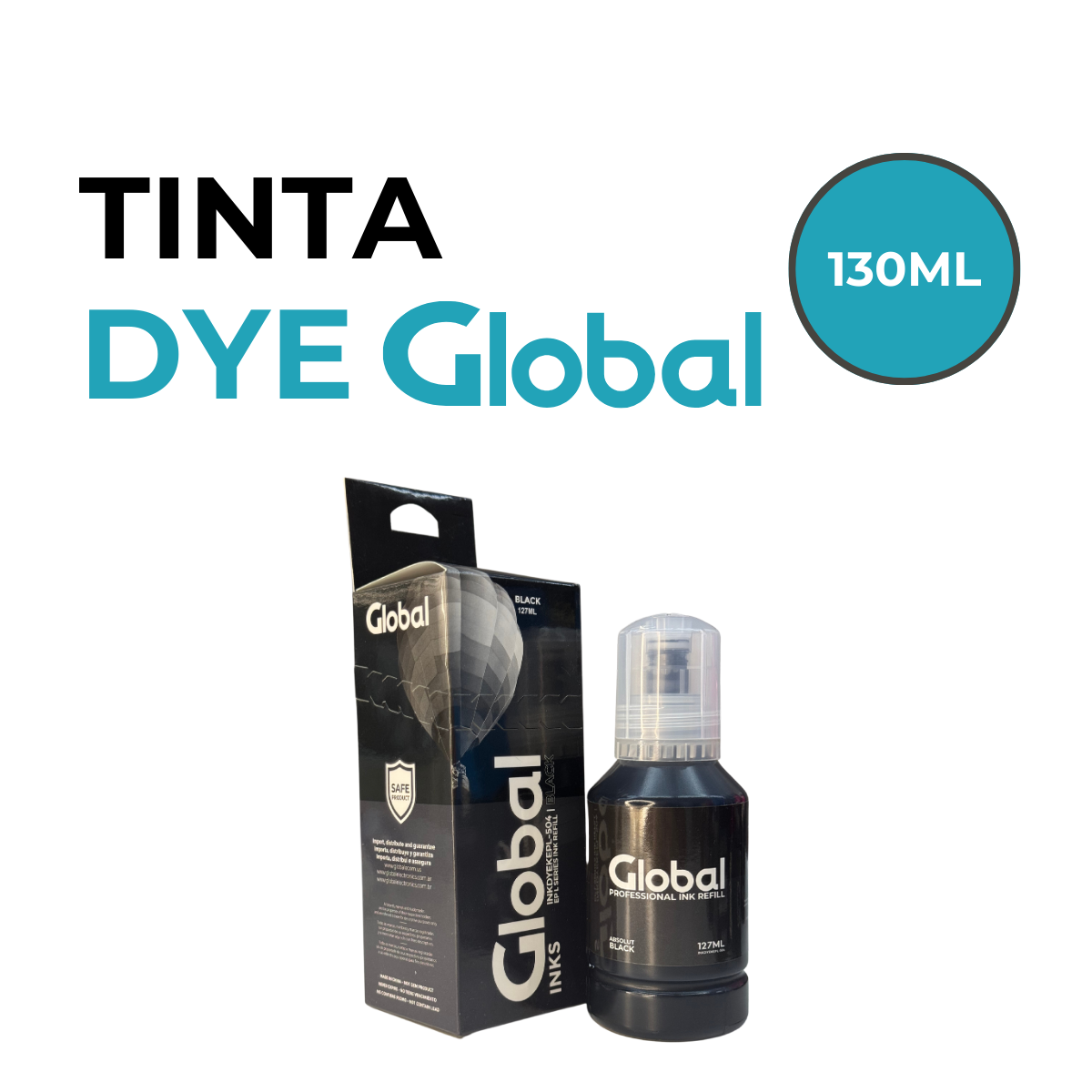 Tinta compatible con Epson L Series T504/544 EcoTank Negro Dye 130 ml - Imagen 2