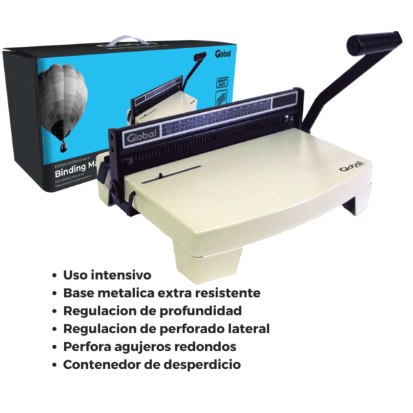 Espiraladora Reforzada A4 – Precisión Total y Perforación de hasta 12 Hojas - Imagen 3