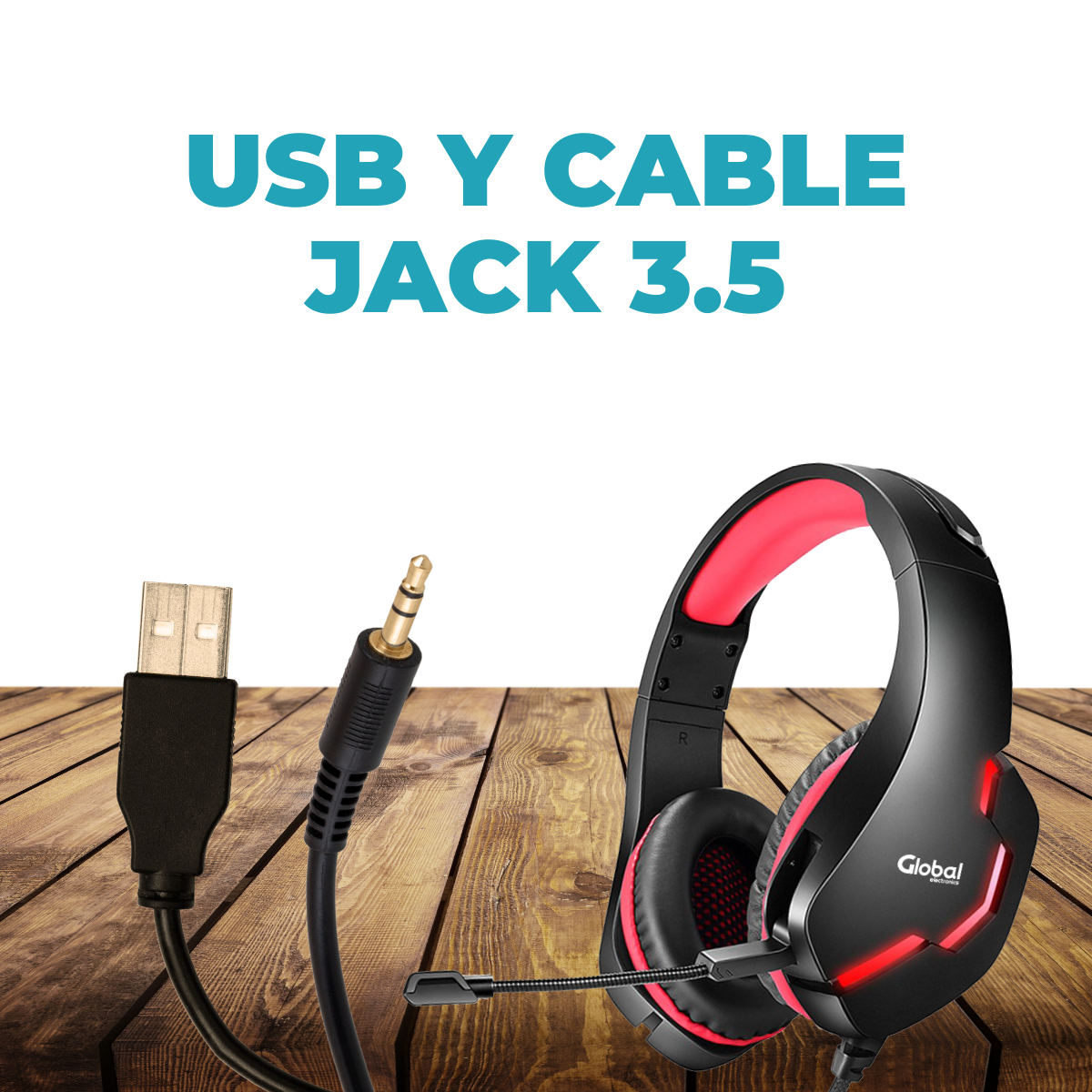 Auricular Gamer con Microfono y Luces Stereo EPGMR150 - Imagen 2