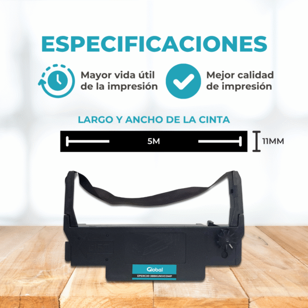 Cinta Alternativa para Epson Erc 30-34-38 Universal (Negro - Purpura - Purpura/Rojo) - Imagen 3