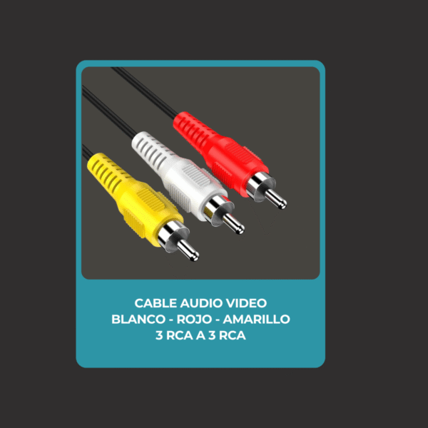 Cable de Audio y Video RCA a RCA – 2 Metros - Imagen 3