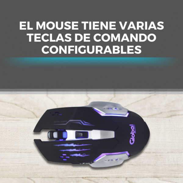 Teclado Gamer Metalico Retroiluminado Mouse 6d 3200dpi - Imagen 4