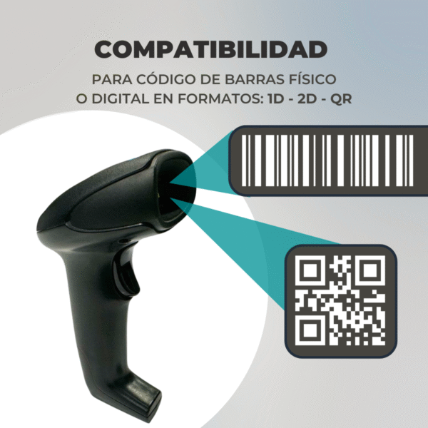 Lector de Códigos 2D, QR y Lineales USB – Precisión y Velocidad al Instante - Imagen 4