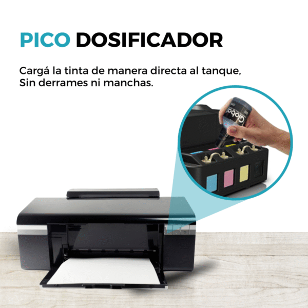 Tinta compatible Brother T Series 5001/6001/D60 Negro Dye en botella dosificadora de 100 cm3 - Imagen 4