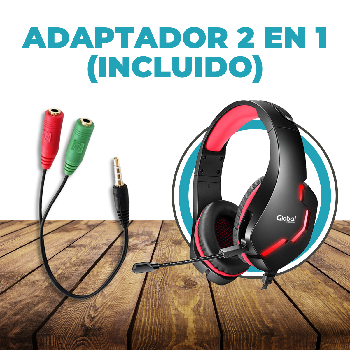 Auricular Gamer con Microfono y Luces Stereo EPGMR150 - Imagen 3