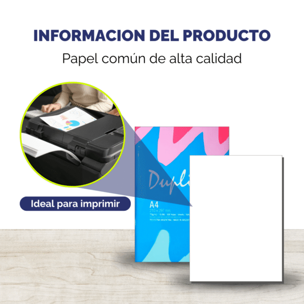 Papel Obra en resma de 500 hojas A4 de 70 Grs Duplituc - Imagen 4