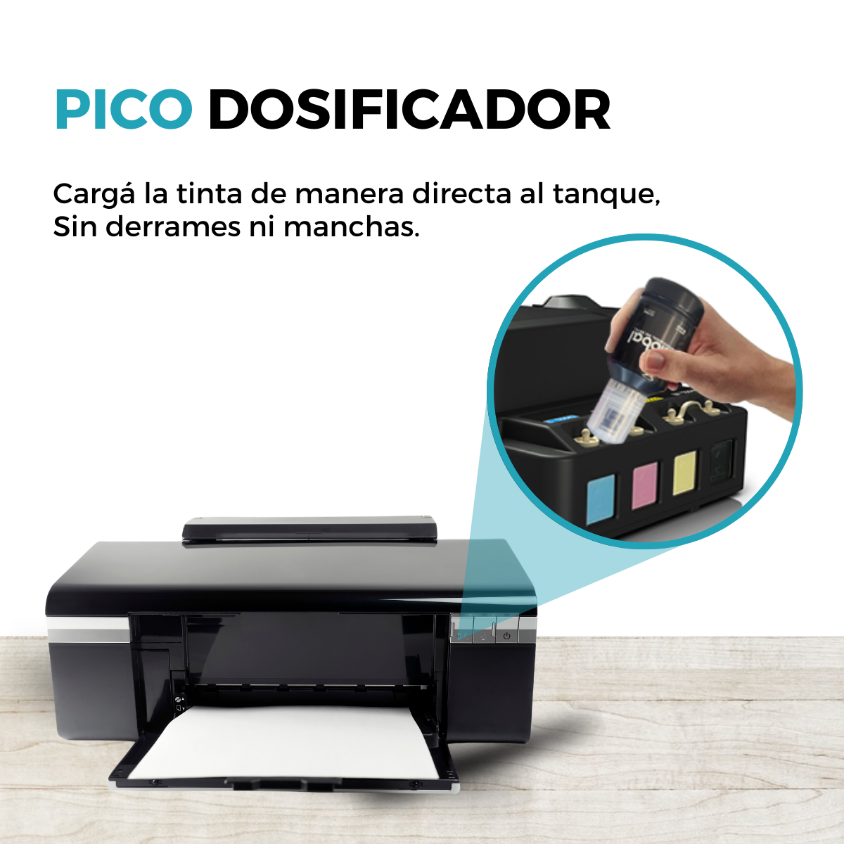 Tinta compatible con Epson L Series T504/544 EcoTank Negro Dye 130 ml - Imagen 4