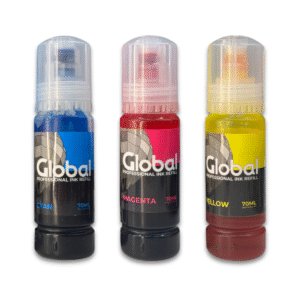 Tinta compatible con Epson L Series T504/544 EcoTank Colores (Cian-Magenta-Amarillo) Dye 70 ml