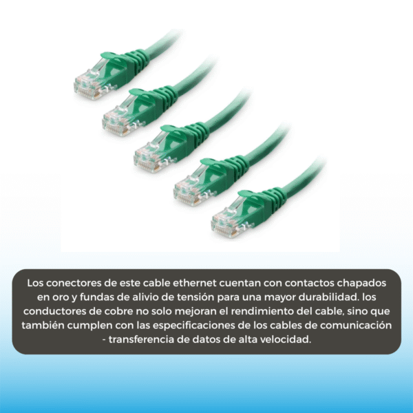 Cable De Red Utp 2 Metros Rj45 Cat 6 Patch Cord Ethernet - Imagen 7
