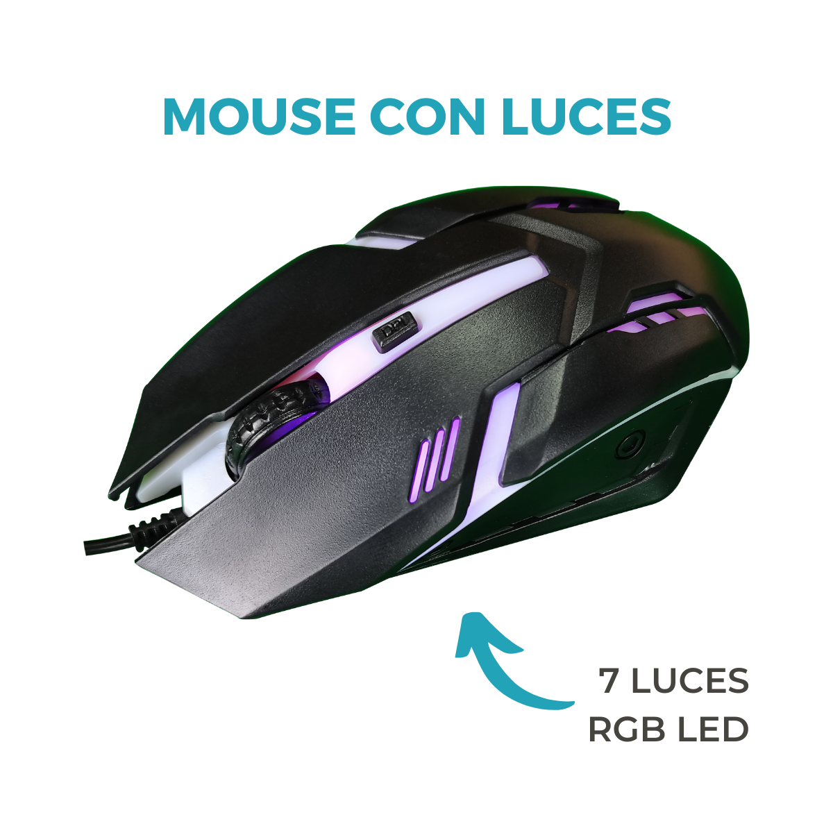 Combo Teclado y Mouse GAMER con luces led Teclado KL116 - Imagen 6