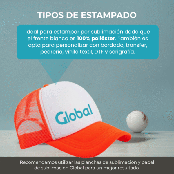 Gorra Trucker Sublimable – Camionera con Visera de Polyester | Talle Único y Regulable ¡Ideal para Personalizar! - Imagen 5