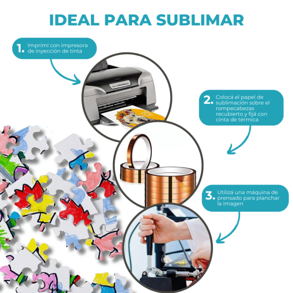 Rompecabeza de Cartón para Sublimar 16/40 Piezas - Imagen 5