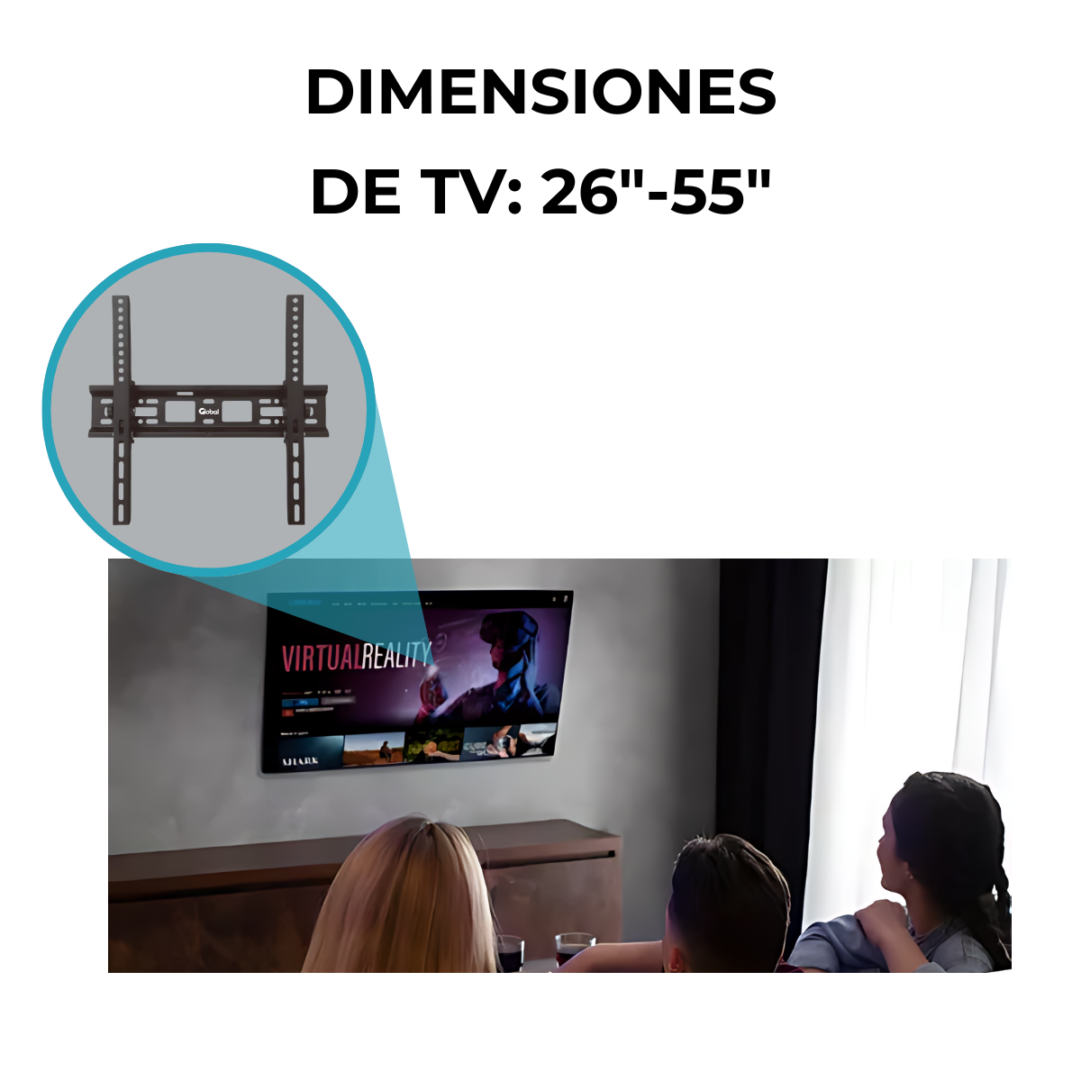 Soporte TV Fijo Basculante 26" a 55" - Imagen 5