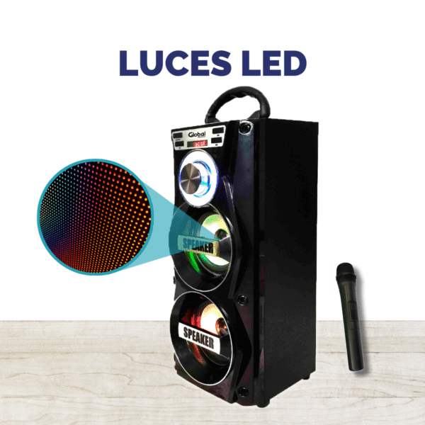 Parlante Torre Premium Negro – 20W, Batería 1200mAh, Micrófono y Todo lo que Necesitás - Imagen 5