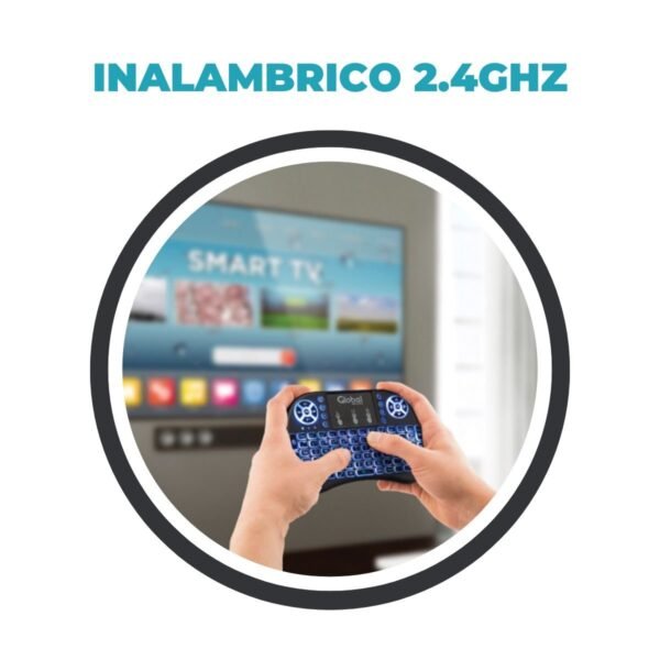 Mini Teclado Inalambrico Con Luz Led Smart Tv Windows - Imagen 6