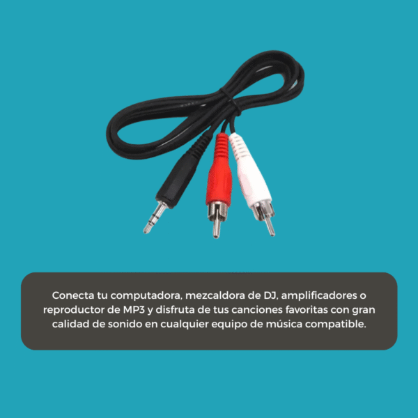 Cable de Audio 3.5mm a 2 RCA de 2 Metros - Imagen 5