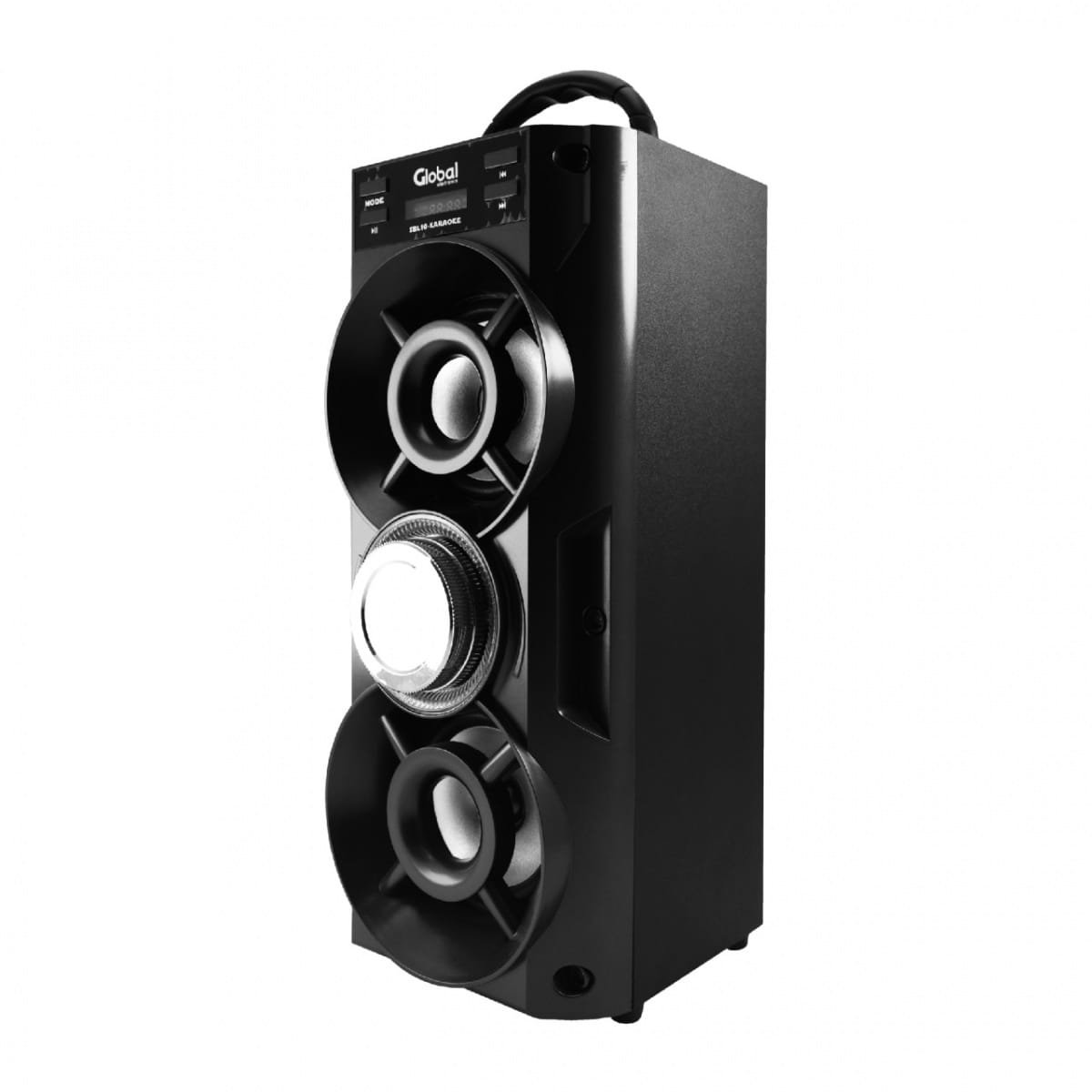 Parlante Karaoke Bluetooth Usb + Luz + Sd + Microfono, Global Electronics