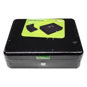 Cofre Portavalores con Bandeja y 2 llaves 30x25x9cm Nº4 Negra