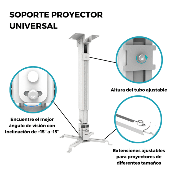 Soporte de Pared para Proyector – Precisión, Estabilidad y Alcance Variable - Imagen 6