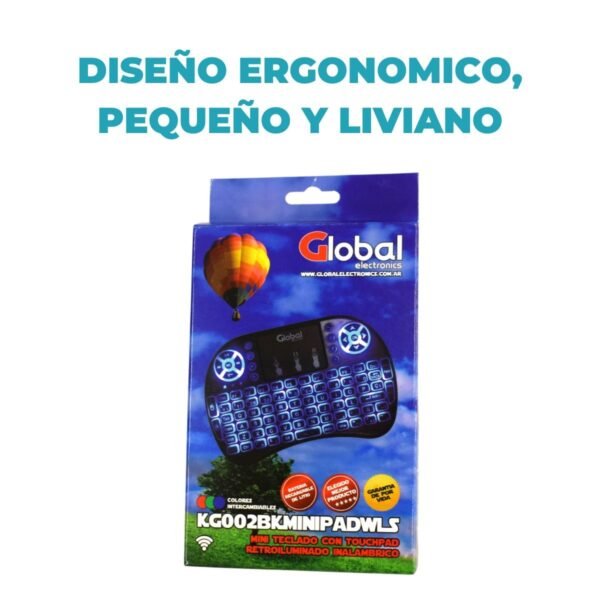 Mini Teclado Inalambrico Con Luz Led Smart Tv Windows - Imagen 7