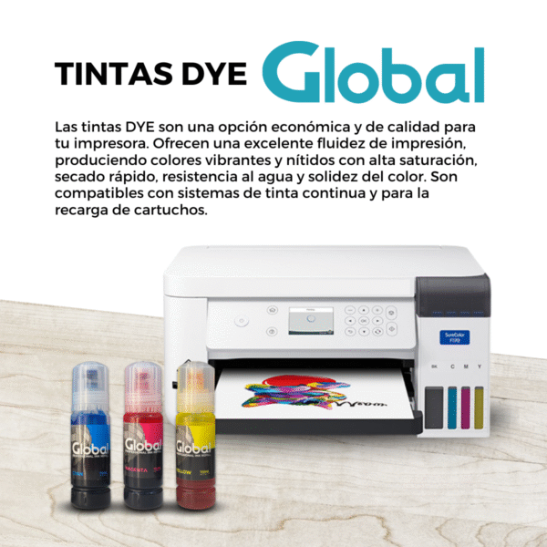 Tinta compatible con Epson L Series T504/544 EcoTank Colores (Cian-Magenta-Amarillo) Dye 70 ml - Imagen 3
