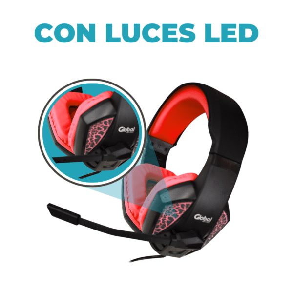 Auricular Gamer con Microfono y Luces EPGMR148 - Imagen 5