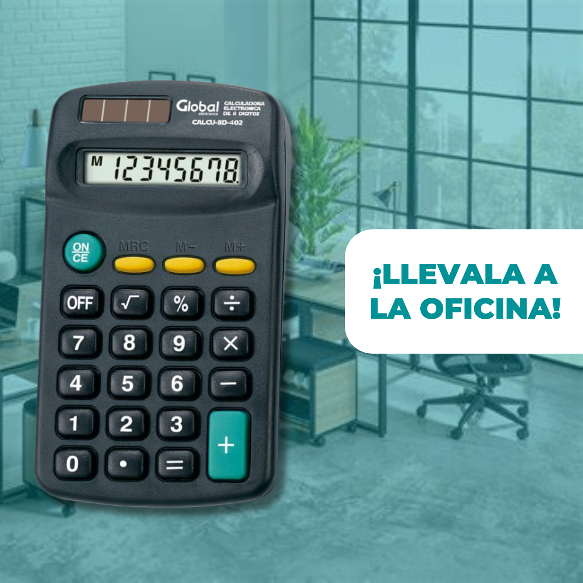 Calculadora De Bolsillo De 8 Dígitos Plastica Negra - Imagen 6