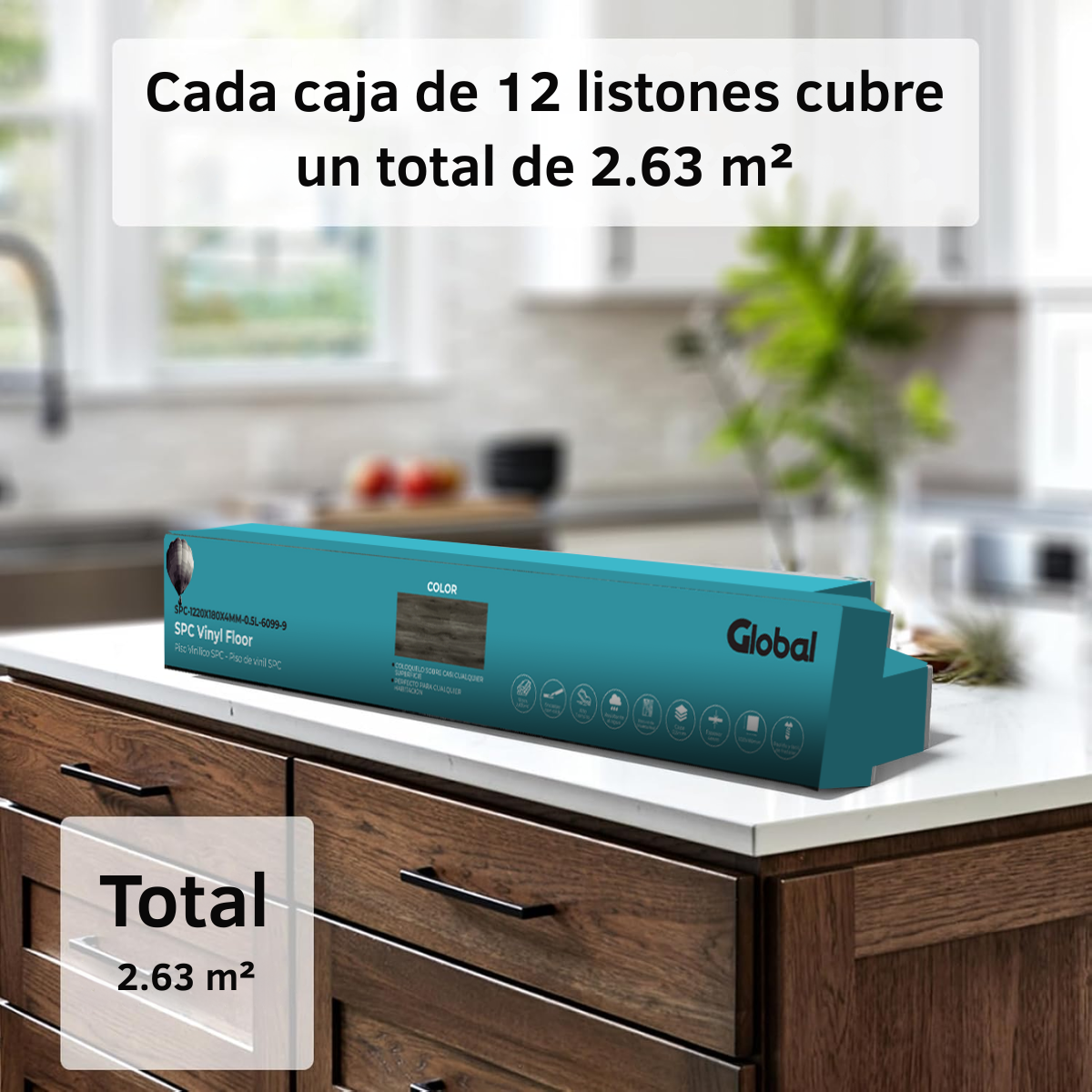 Piso Vinílico SPC Uptown 4MM – Encastre CLICK, Textura Madera Real - Imagen 7