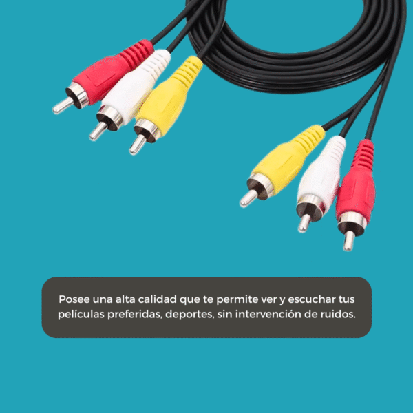 Cable de Audio y Video RCA a RCA – 2 Metros - Imagen 7