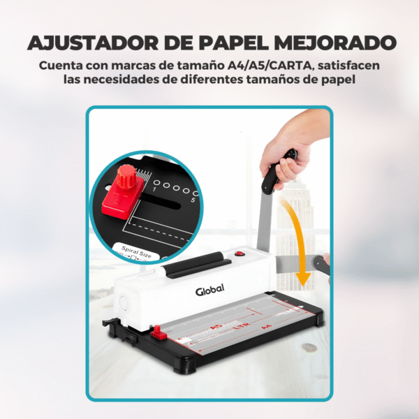 Espiraladora A4 Global Electronics – Precisión y Potencia en Cada Perforado - Imagen 9