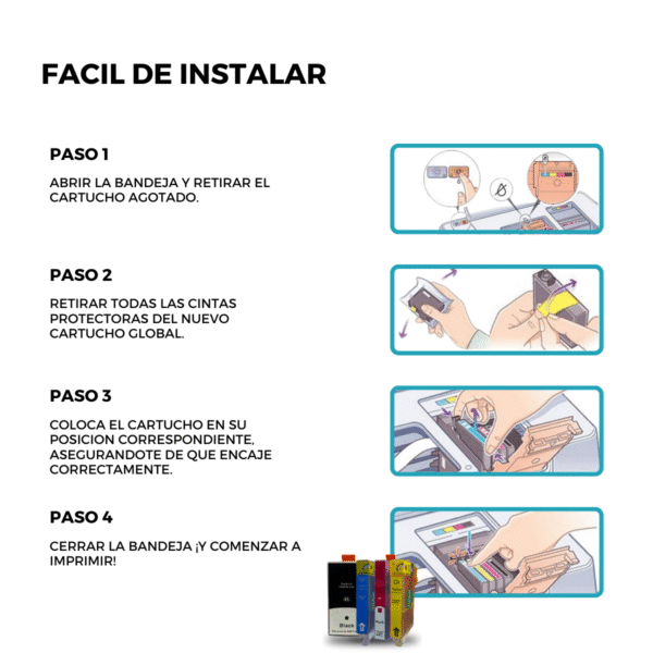 Cartucho de Tinta compatible HP 10 C4841A - C4842A - C4843A - C4844A - Imagen 7