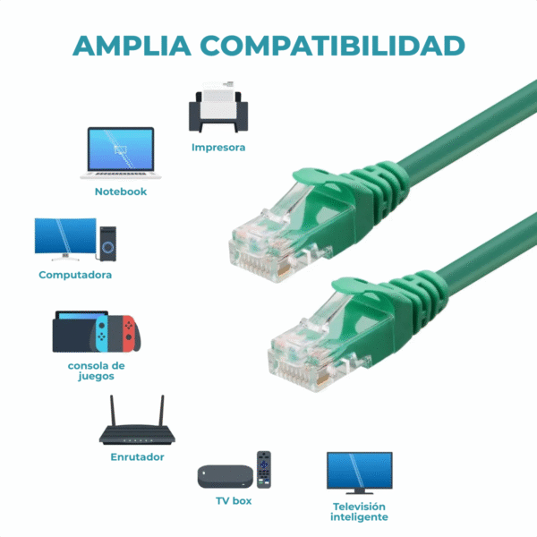 Cable De Red Utp 5 Metros Rj45 Cat 6 Patch Cord Ethernet - Imagen 3