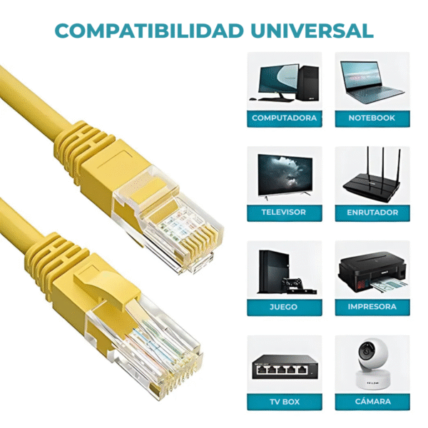 Cable De Red Utp 5 Metros Rj45 Cat 5e Patch Cord Ethernet - Imagen 3