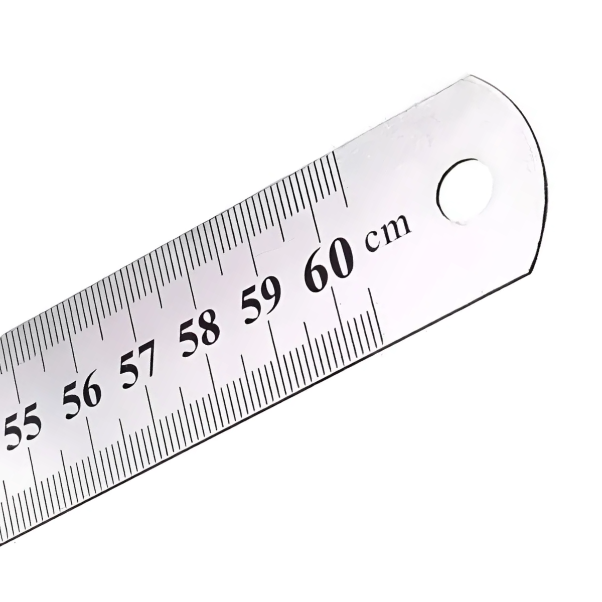 Regla Metálica de Acero Inoxidable de 60cm (Metrico y Pulgadas)