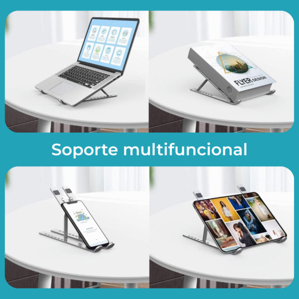 Soporte Ajustable Para Notebook Tablet Ergonomico Portátil - Imagen 10