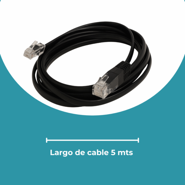 Cable de Red Categoria 6 para redes de 1GB/s con fichas RJ-45 de 5 mts - Imagen 4