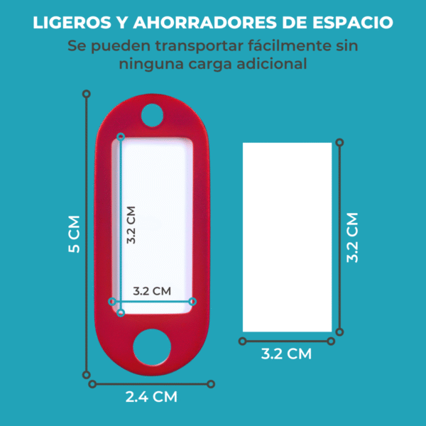 Llaveros con Identificador para Cofre Guarda Llaves en bolsa x 50 de 5 Colores variados - Imagen 4
