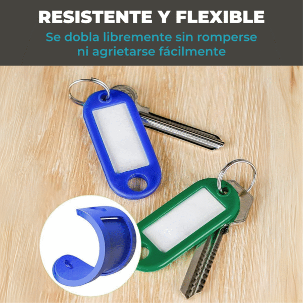 Llaveros con Identificador para Cofre Guarda Llaves en bolsa x 50 de 5 Colores variados - Imagen 6