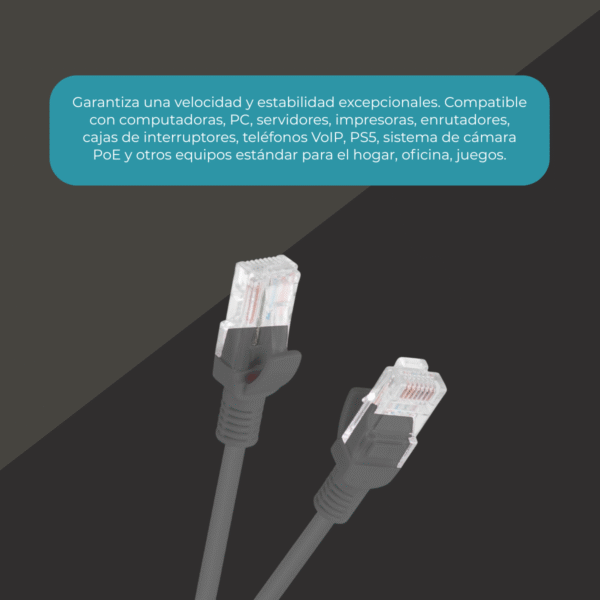 Cable de Red Categoria 6 para redes de 1GB/s con fichas RJ-45 de 5 mts - Imagen 8