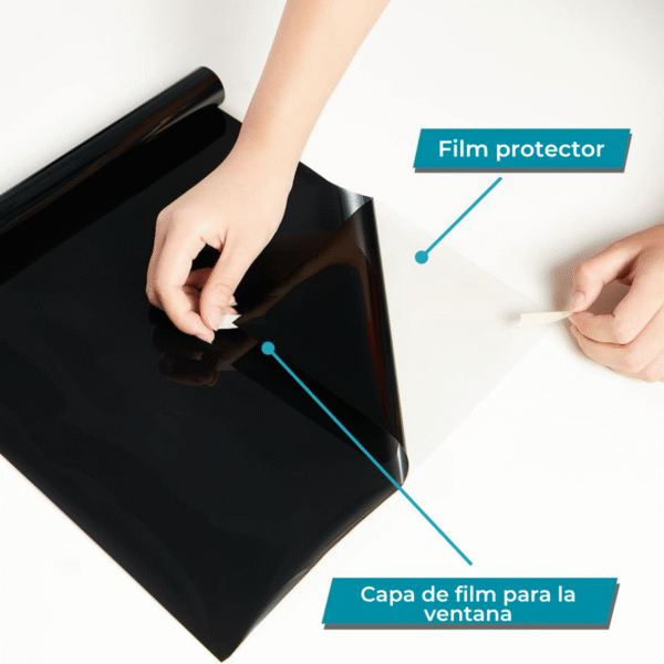 Film Polarizado Black Dyed VLT 5% Oscuro - 15% Intermedio - 35% Claro de 1.52 mt de ancho - Imagen 5