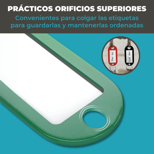 Llaveros con Identificador para Cofre Guarda Llaves en bolsa x 50 de 5 Colores variados - Imagen 7