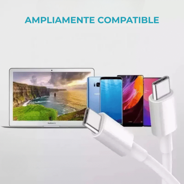 Cable Usb Tipo C 1mts ,tipo C A Tipo C , Cable De Carga - Imagen 9