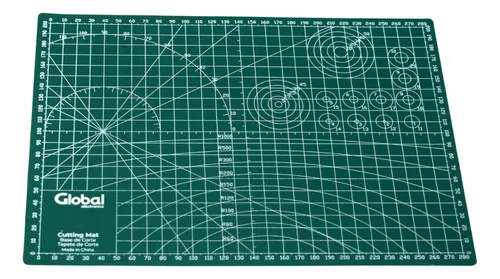Plancha de Corte A2 60x45mm Color Verde - Global Electronics (Caja x XX)