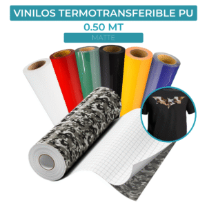 Vinilo Termotransferible PU Matte 220 mic de 0,50 mt x1 mt