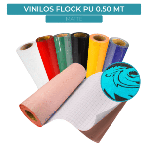 Vinilo Termotransferible Flock PU Matte 770 mic de 0,50 mt x 1 mt
