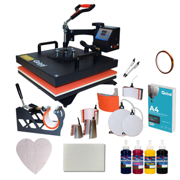 Plancha de calor para Estampar 30x38 10en1 + Regalo Kit inicial de sublimación