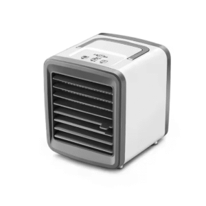 Ventilador Mini Climatizador Portátil 3 en 1 USB Recargable con Humidificador y Luz LED 7 Colores