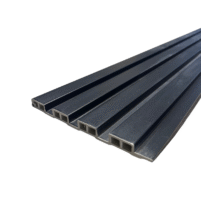 Revestimiento WPC Panel Vinílico Madera Negra con Encastre